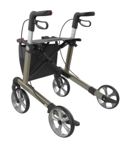 SERVER - Aluminium Lightweight Rollator, Medium 55, Champagne, TPE Wheels (4)