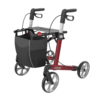 SERVER – Aluminium Lightweight Rollator, Medium 55, Red, TPE Wheels (3)