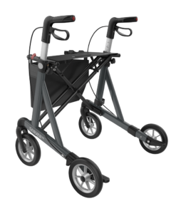 SERVER HD - XL-Aluminium Lightweight Rollator, Large 62, Grey, SOFT Wheels (4)