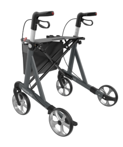 SERVER HD - XL-Aluminium Lightweight Rollator, Large 62, Grey, TPE Wheels (4)