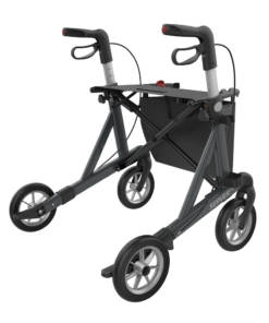 SERVER HD - XL-Aluminium Lightweight Rollator, Medium 55, Grey, SOFT Wheels (3)