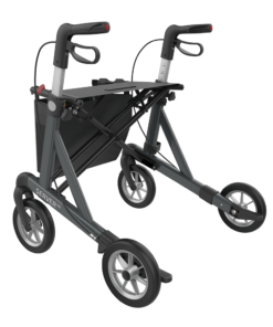 SERVER HD - XL-Aluminium Lightweight Rollator, Medium 55, Grey, SOFT Wheels (4)
