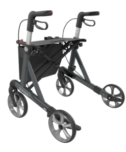 SERVER HD - XL-Aluminium Lightweight Rollator, Medium 55, Grey, TPE Wheels (4)
