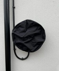 Pod point black circular charging point cover