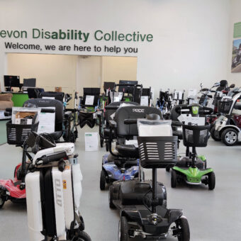 showroom mobility scooter Devon disability collective