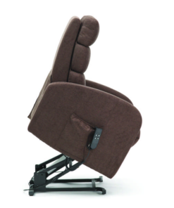 Three Tier Back Fabric Single Motor Riser Recliner. Exeter, Devon. Local price match guarantee