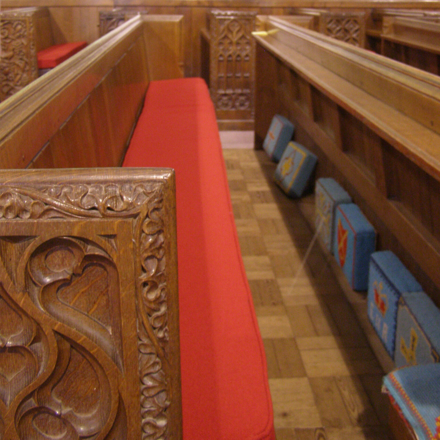 Church Pew Cushions. Devon Disability Collective.