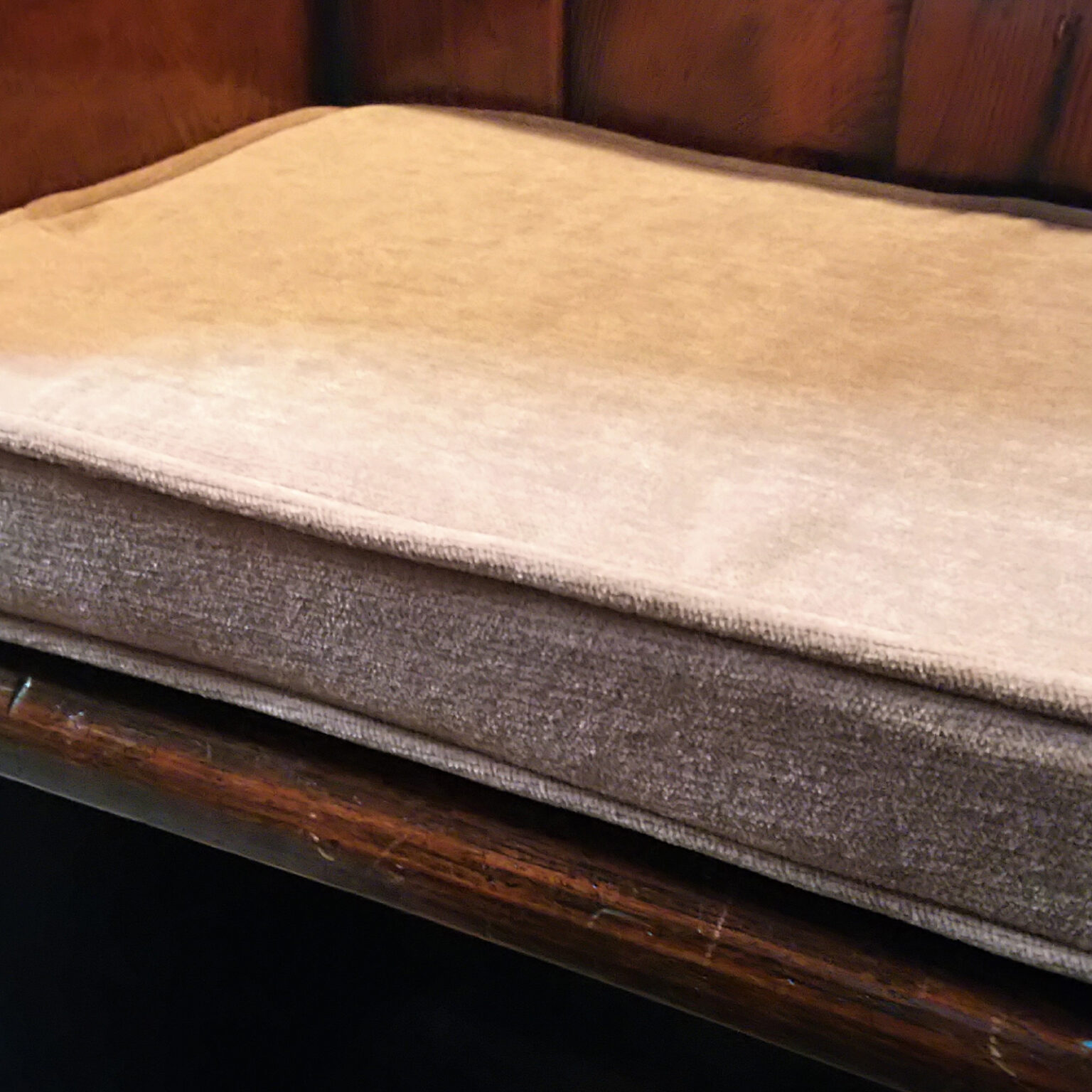 Church Pew Cushions. Cushion. Devon Disability Collective.